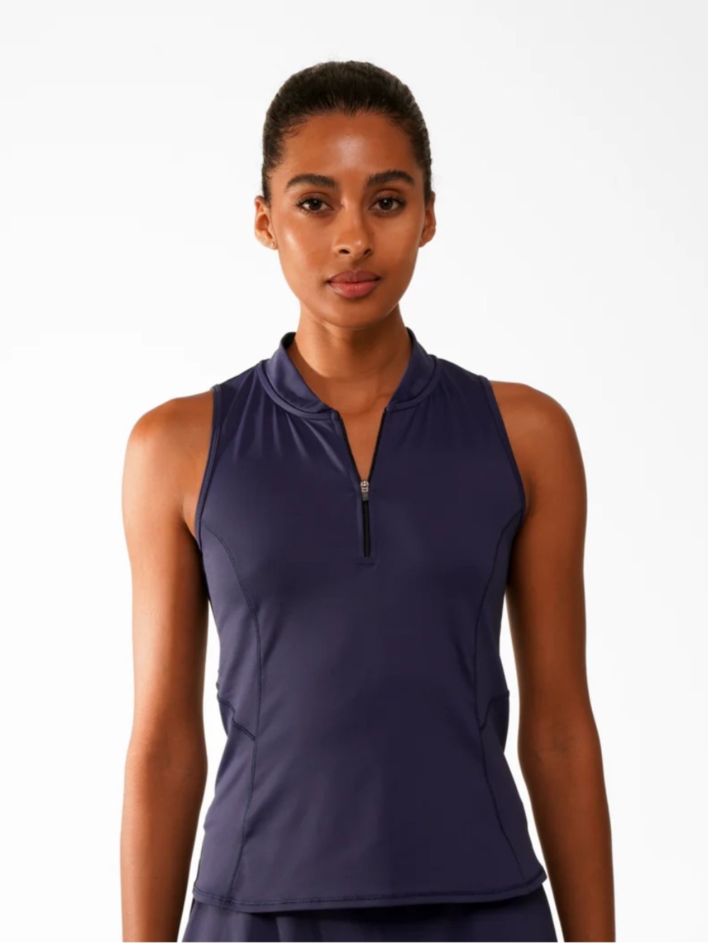 Alley Mock-Neck Tank (Navy)